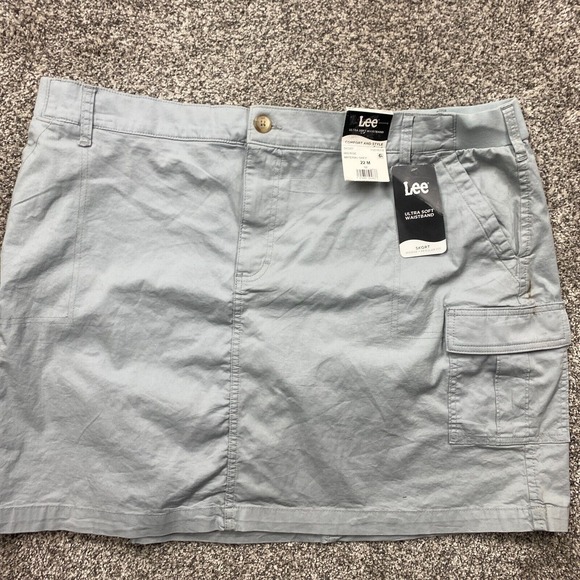 Lee Womens Mid Rise Skort 22 M gray  Comfort‎ Waist Timeless - Picture 1 of 10